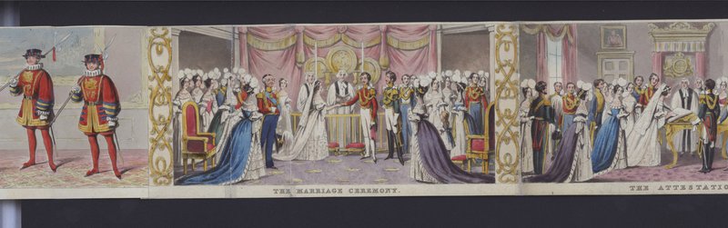 Part of the panorama of the marriage of Queen Victoria, c.1840 by English School