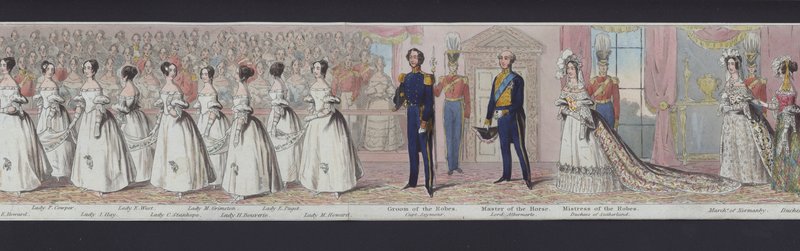 Part of the panorama of the marriage of Queen Victoria, c.1840 by English School