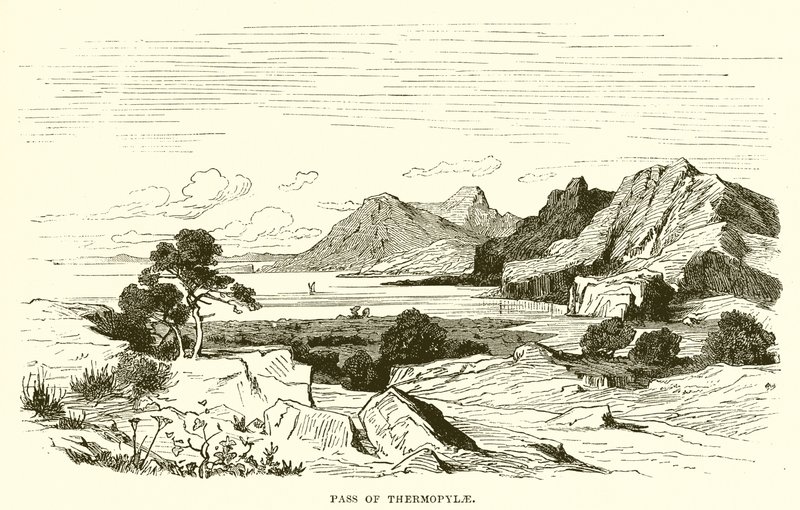 Pass of Thermopylae by English School