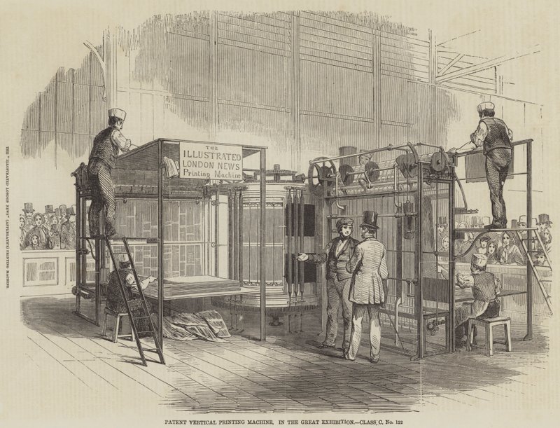 Patent Vertical Printing Machine, in the Great Exhibition, Class C, No 122 by English School