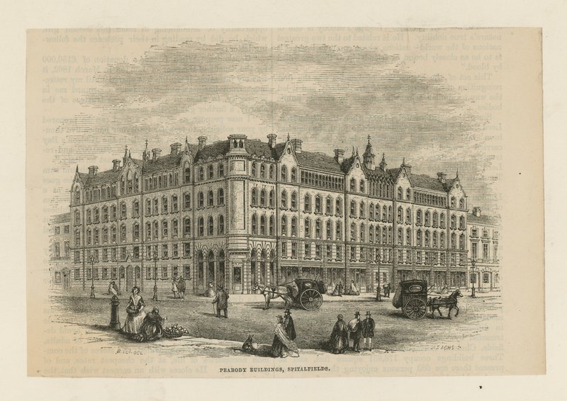 Peabody Buildings in Spitalfields by English School