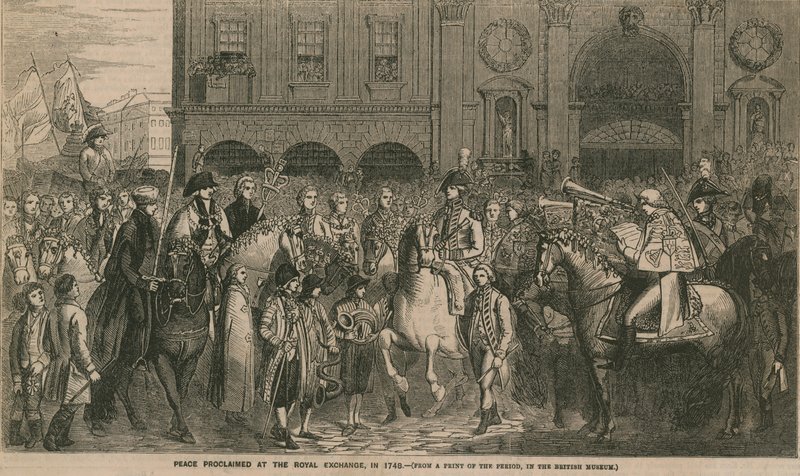 Peace Proclaimed at the Royal Exchange in 1748 by English School