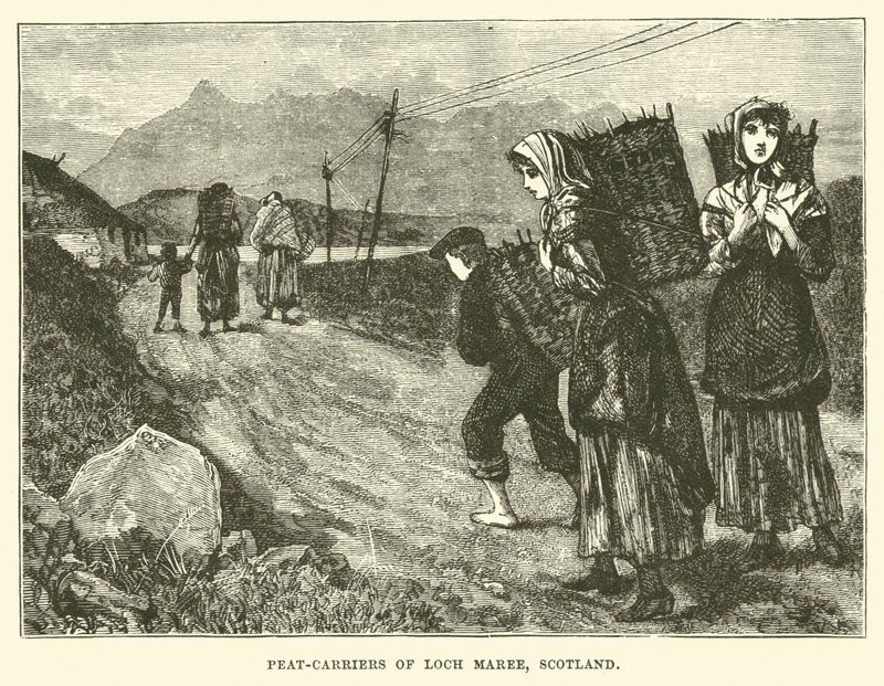 Peat-Carriers of Loch Maree, Scotland by English School