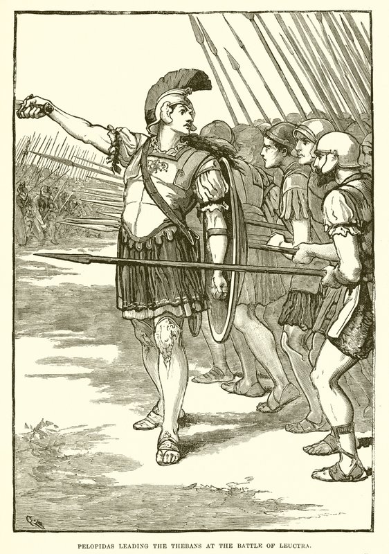 Pelopidas Leading the Thebans at the Battle of Leuctra by English School