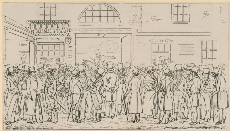 People Gathered in Tattersalls by English School