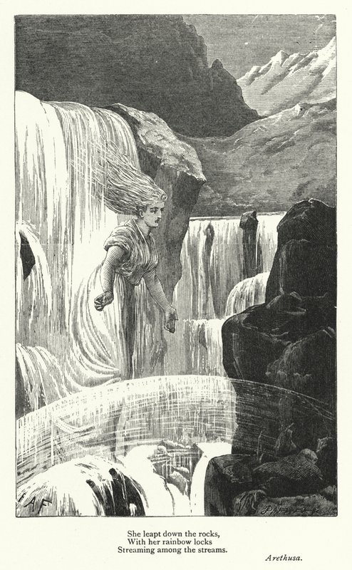 Percy Bysshe Shelley: Illustration for Arethusa by English School