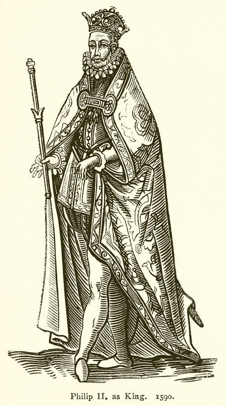 Philip II as King. 1590 by English School