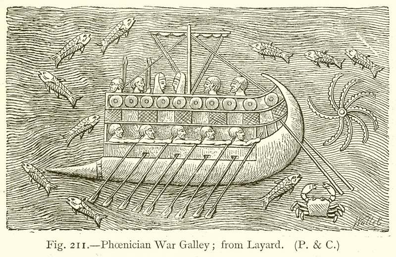 Phoenician War Galley; from Layard by English School