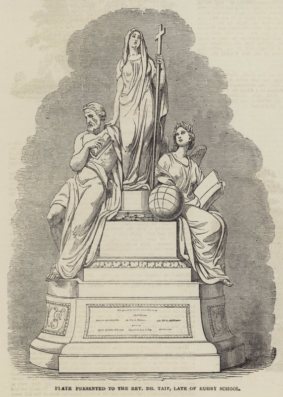 Plate presented to the Reverend Dr Tait, late of Rugby School by English School