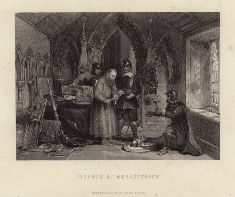 Plunder of Monasteries by English School