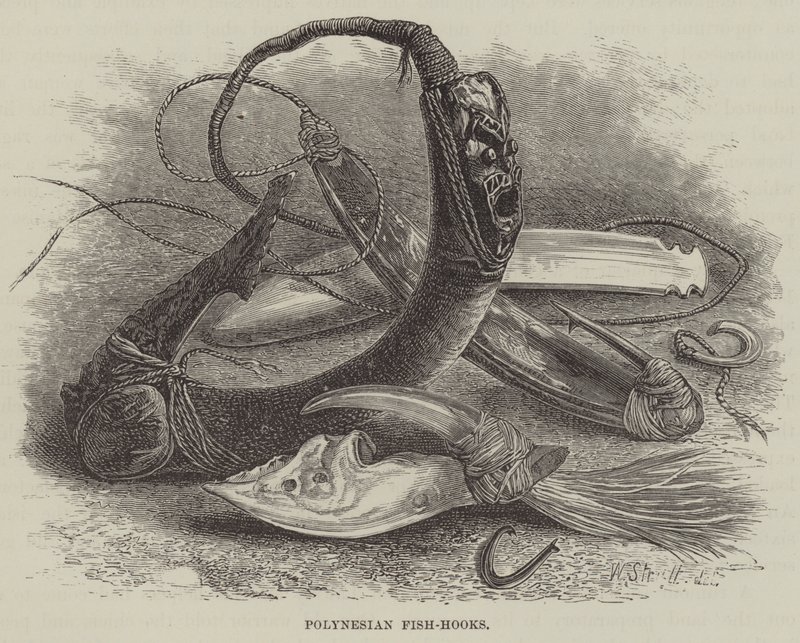 Polynesian Fish-Hooks by English School