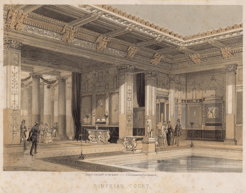 Pompeian Court, Crystal Palace, Sydenham by English School