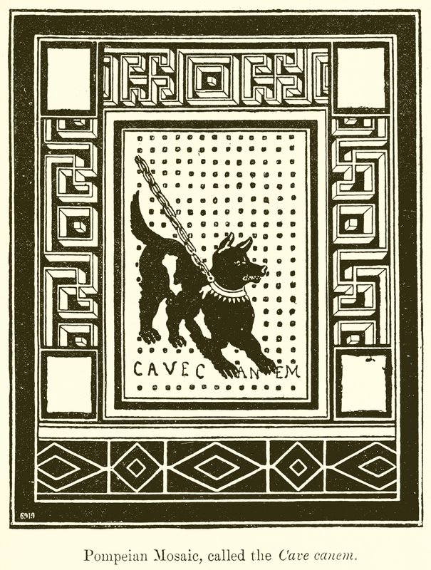 Pompeian Mosaic, Called the Cave Canem by English School