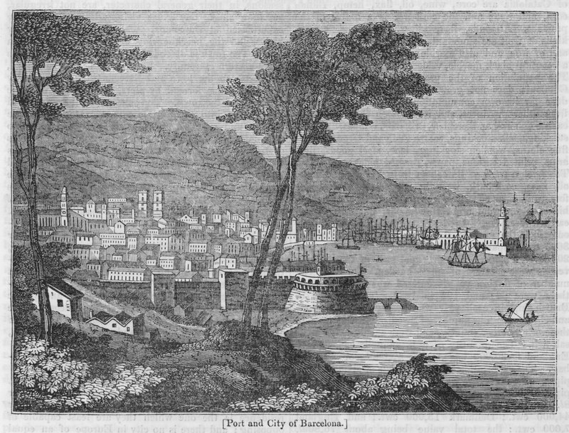 Port and City of Barcelona by English School