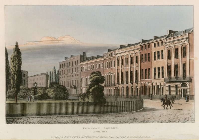 Portman Square, north side by English School