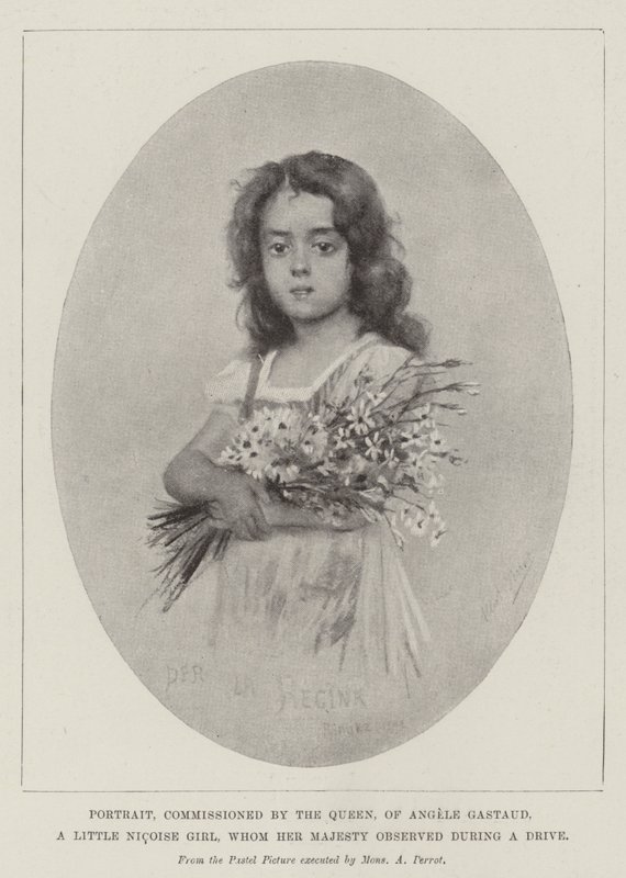 Portrait of Angele Gastaud, a Little Nicoise Girl, commissioned by the Queen by English School