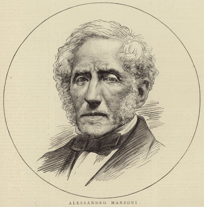 Portrait of Alessandro Manzoni by English School
