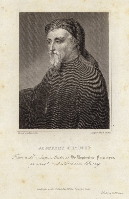 Portrait of Geoffrey Chaucer by English School