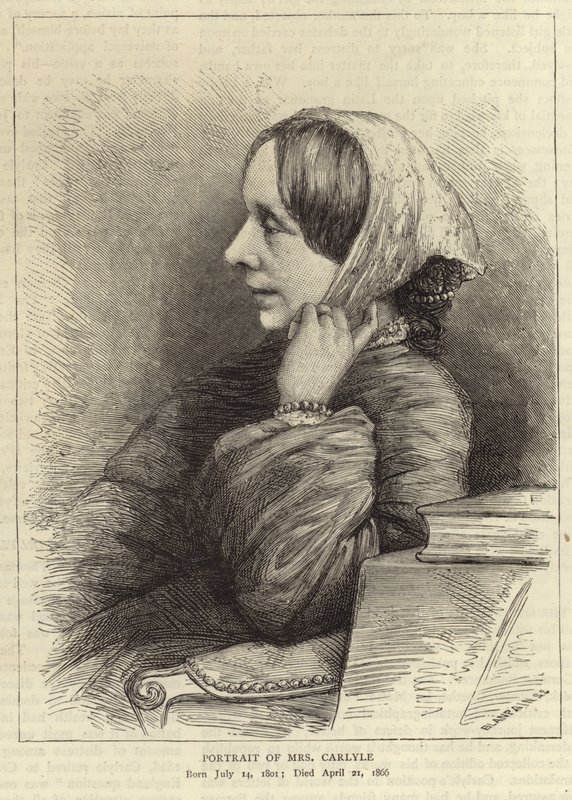 Portrait of Jane Welsh, wife of Thomas Carlyle by English School