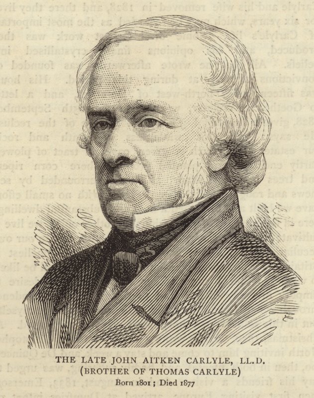 Portrait of John Aitken Carlyle, brother of Thomas Carlyle by English School