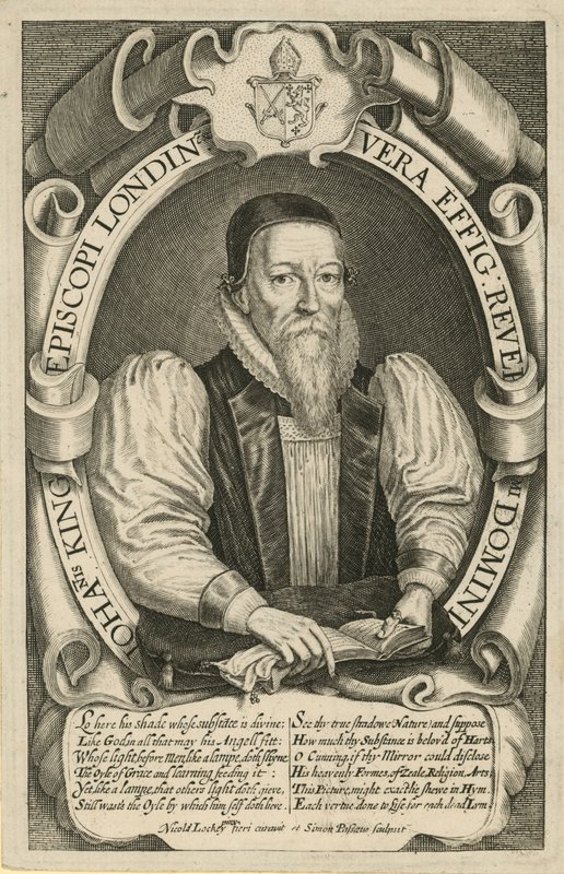 Portrait of John King, Bishop of London 1611-21 by English School