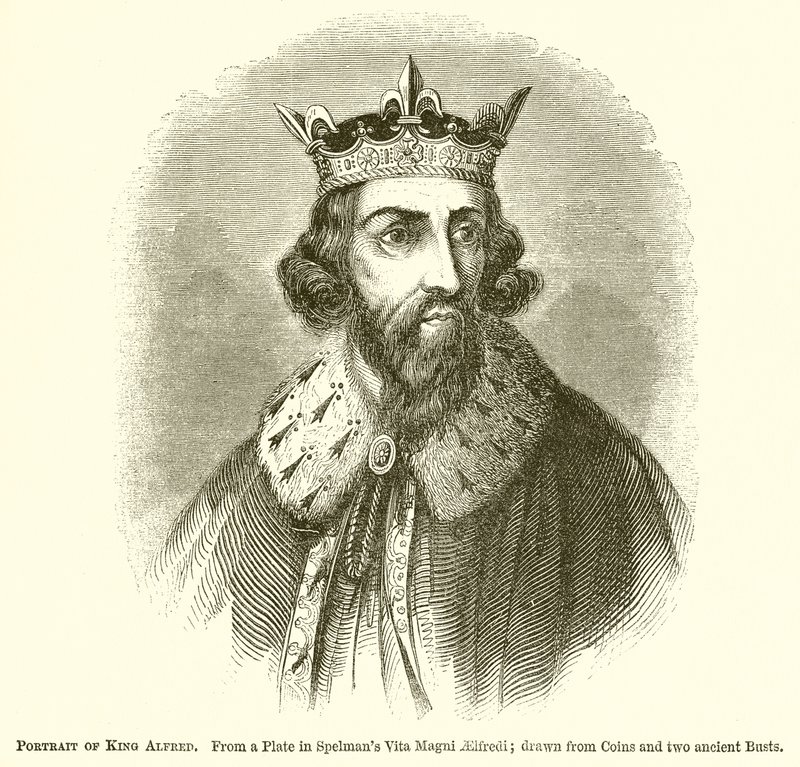 Portrait of King Alfred by English School