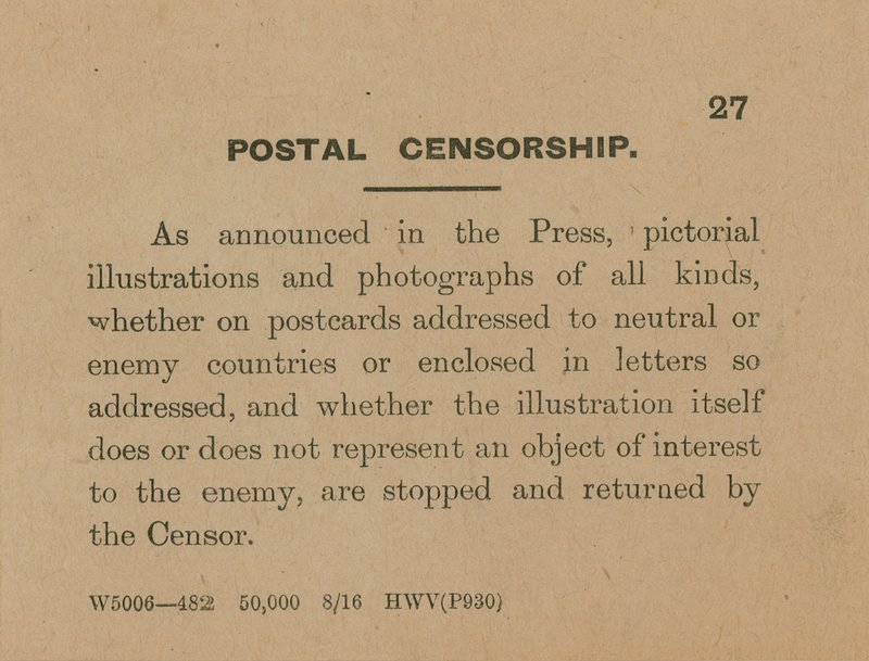Postal Censorship by English School