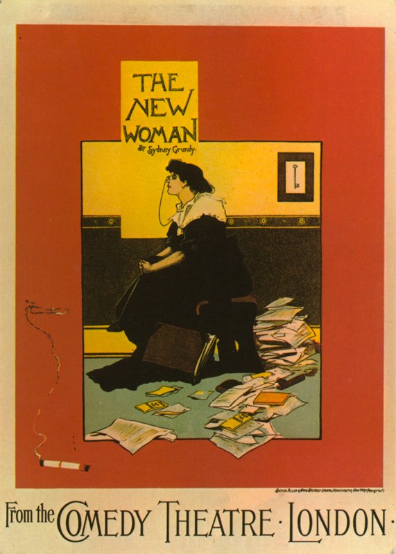 Poster for The New Woman by Sydney Grundy at the Comedy Theatre by English School