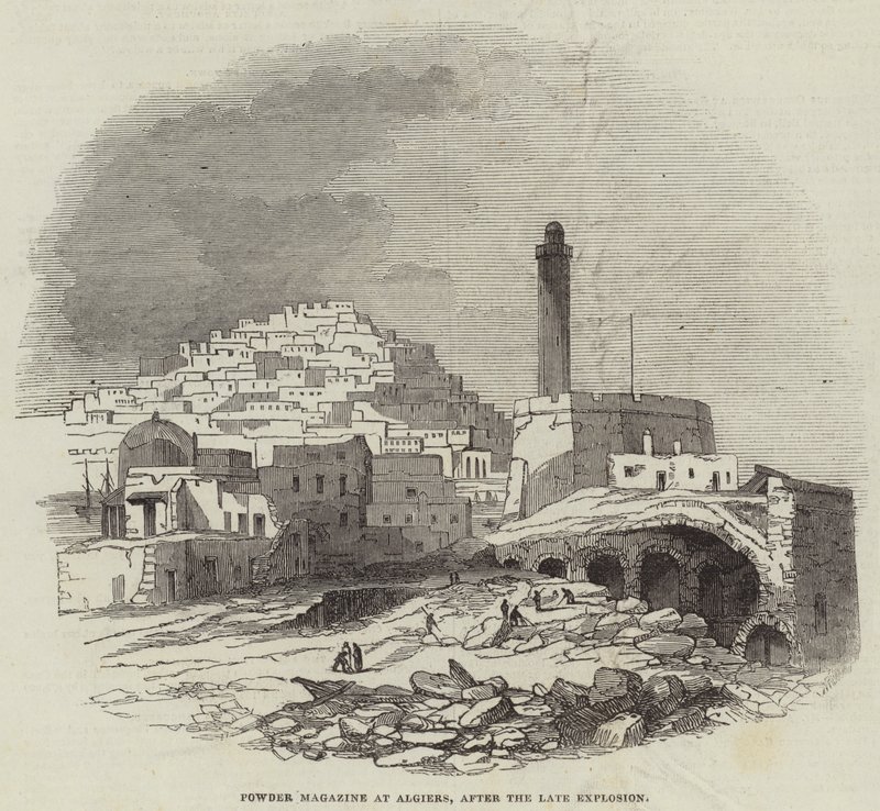 Powder Magazine at Algiers, after the Late Explosion by English School