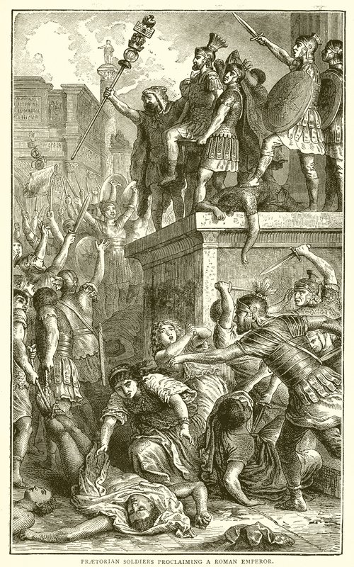 Praetorian Soldiers Proclaiming a Roman Emperor by English School