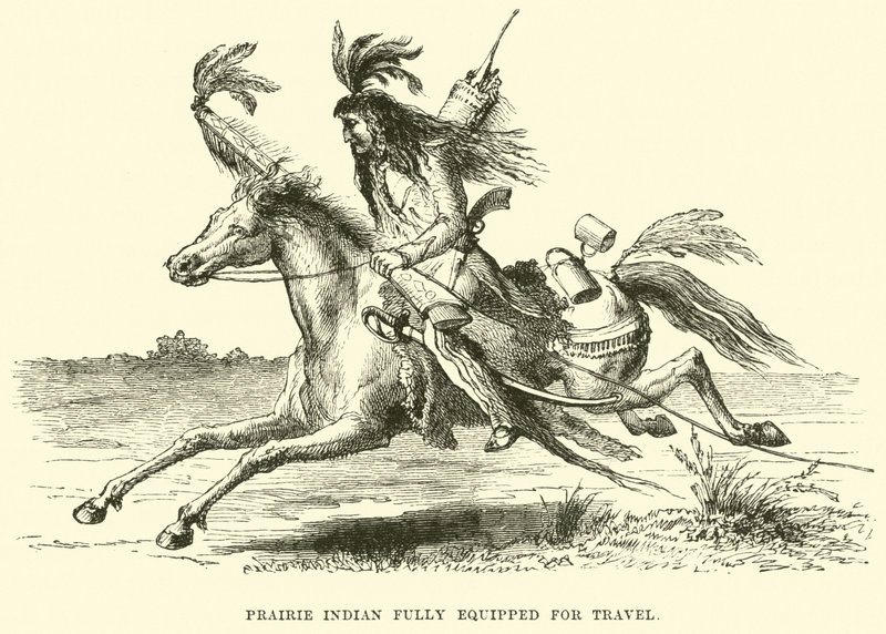 Prairie Indian fully equipped for travel by English School