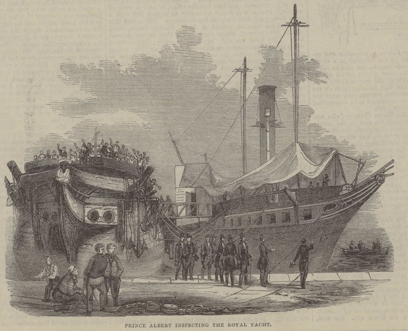 Prince Albert Inspecting the Royal Yacht by English School