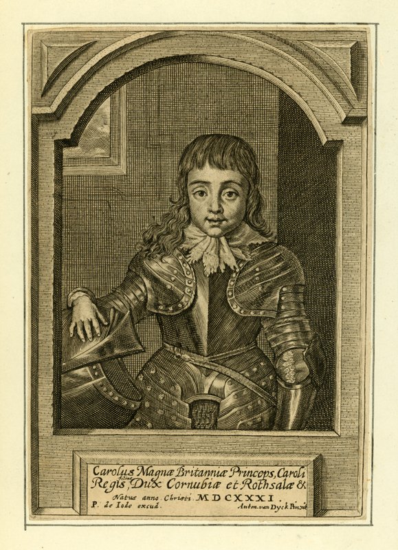 Prince Charles, future King Charles II by English School