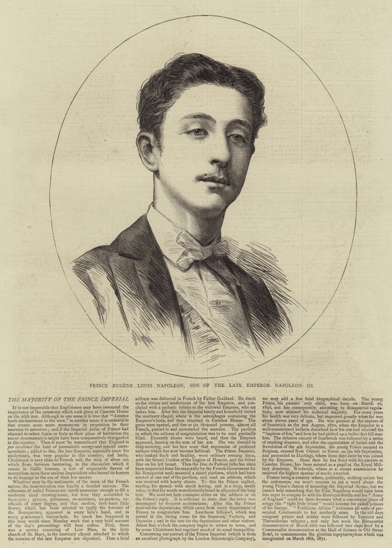 Prince Eugene Louis Napoleon, Son of the Late Emperor Napoleon III by English School