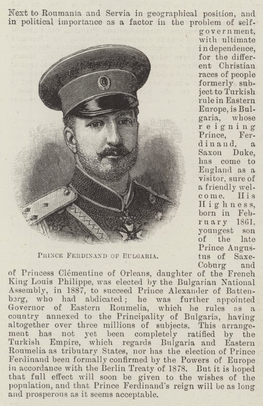 Prince Ferdinand of Bulgaria by English School