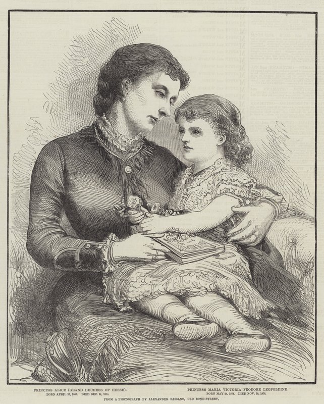 Princess Alice and her Daughter by English School