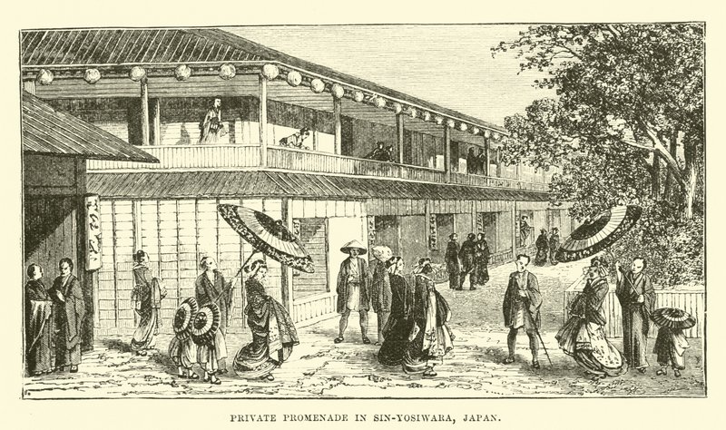 Private promenade in Sin-Yosiwara, Japan by English School