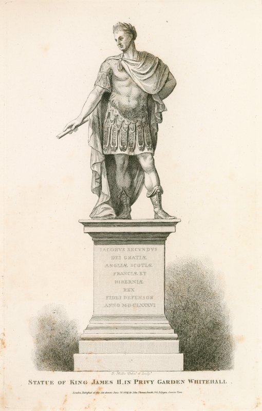 Privy Garden Westminster, Statue of King James II by English School