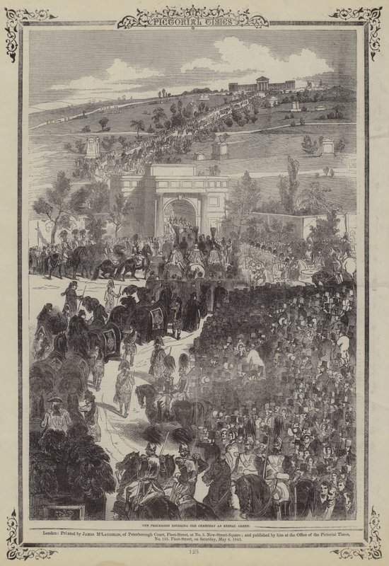 Procession of the Duke of Sussex Entering the Cemetery at Kensal Green by English School