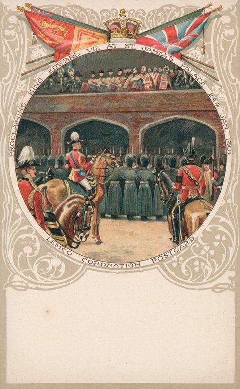 Proclaiming king Edward VII at St Jamess Palace, 24 January 1901 by English School
