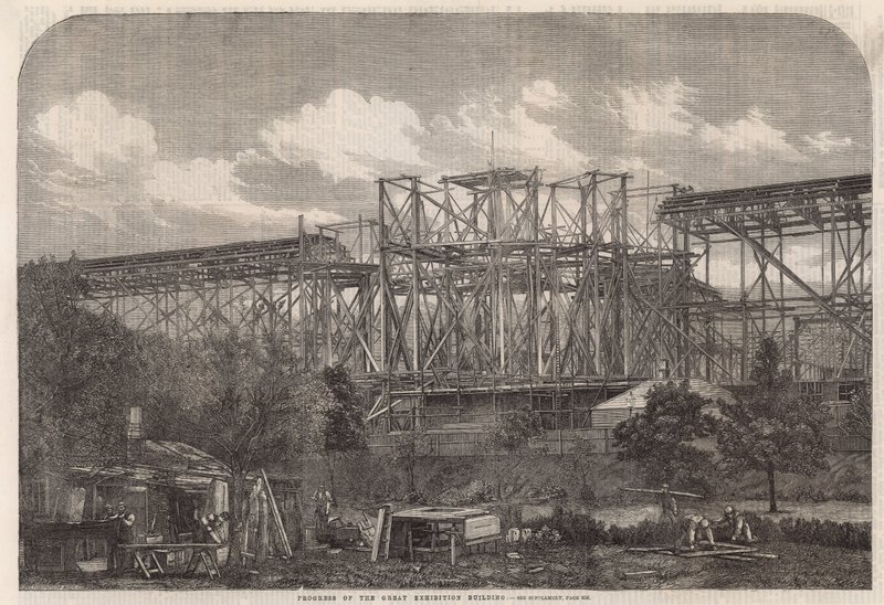 Progress of the Great International Exhibition building by English School
