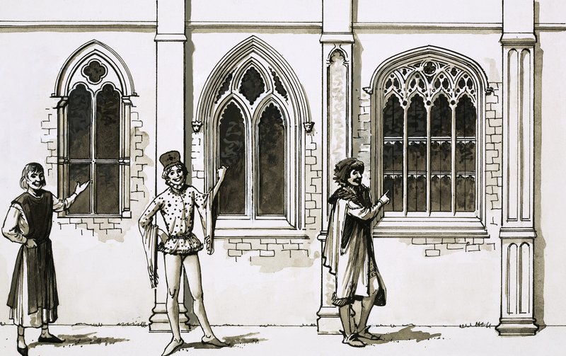 Progression of Gothic architecture by English School