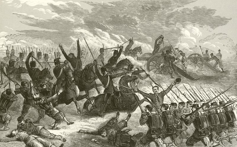 Prussian Attack on a French Battery at Woerth by English School