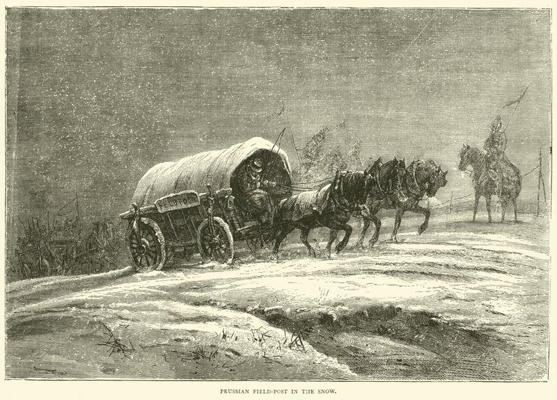 Prussian Field-Post in the Snow, October 1870 by English School