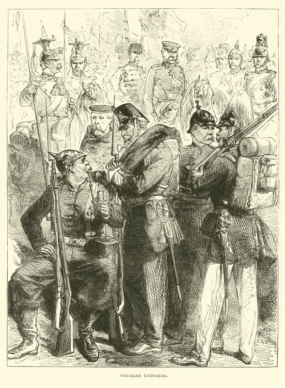 Prussian uniforms, August 1870 by English School
