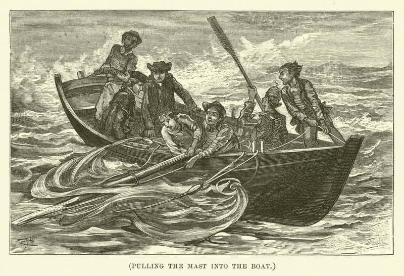 Pulling the Mast into the Boat by English School