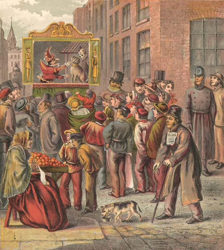 Punch and Judy Show in the Street by English School