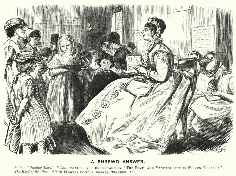 A Shrewd Answer - Victorian Sunday School Scene by English School