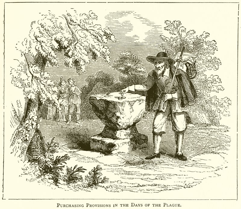 Purchasing Provisions in the Days of the Plague by English School