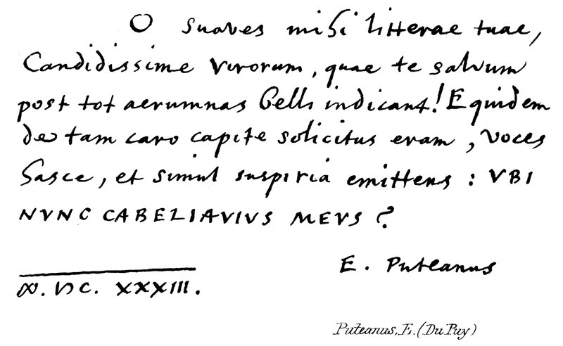 Puteanus, E (Du Puy) by English School